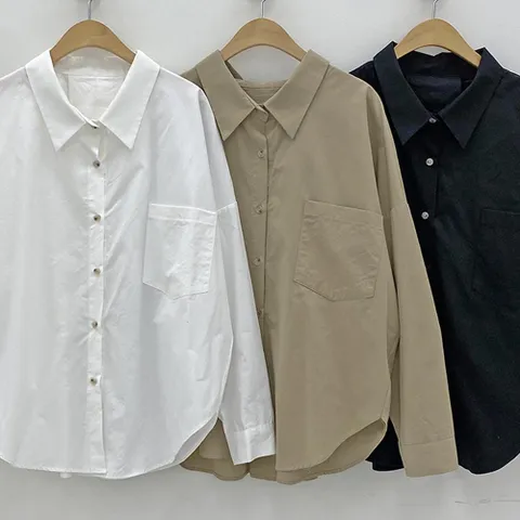 벌룬 모던 포켓 셔츠 308O531S 빅사이즈 여성