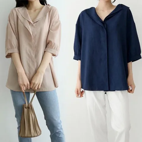 [브리치]  / 위쉬몰 DB 투레이어브이블라우스(E092H503) 빅사이즈