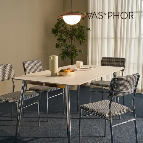 바스포르 알키 포세린 세라믹 2인용 와이드 식탁 세트 1400 사각형 (의자 2개)