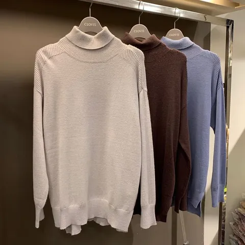 [하프클럽/클라비스] 데일리 편한핏 폴라 니트 CVKRB4T07M