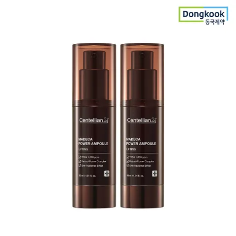 동국제약  마데카 파워 앰플 리프팅 30ml 2개 피부 탄력광 케어 광채 미백 주름개선 기능성 리프팅 TECA