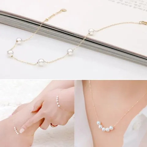 14K 골드 스와로브스키 진주 제작 팔찌 발찌 목걸이 14K주얼리세트 금팔찌 금목걸이 금발찌