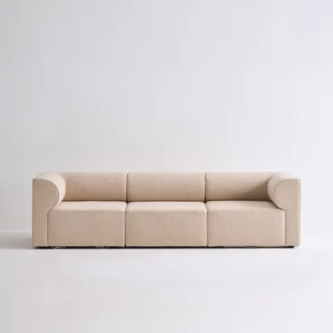 [추가쿠폰]세계가구 프랄리네 3.5인 패브릭 소파 (2색 택1)