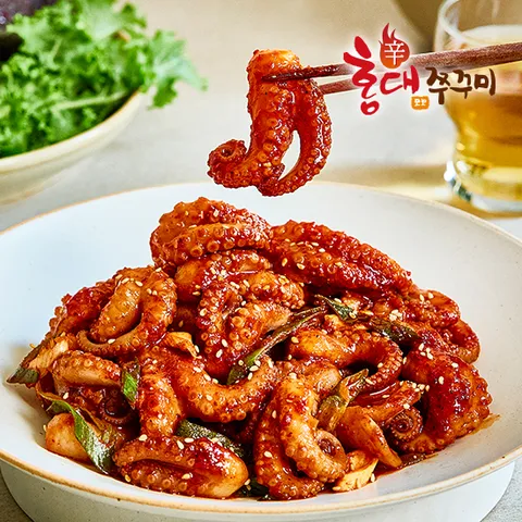 [홍대쭈꾸미] 500g 약간매운맛 4팩 수제양념 쭈꾸미볶음
