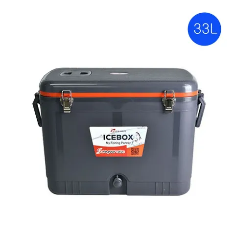 낚시전용 아이스박스 진회색 오렌지라인 33L 레져박스 캠핑아이스박스 대형아이스박스