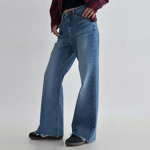 [신상오픈런] 플레어 로우엣지 봄청바지 논스판 부츠컷데님 팬츠