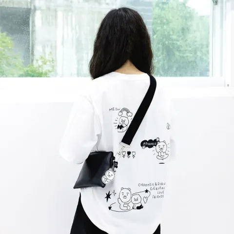 알티피아 카카오 두들 춘식이 티셔츠 화이트 1P 반팔티 카카오프렌즈티셔츠 카카오반팔티