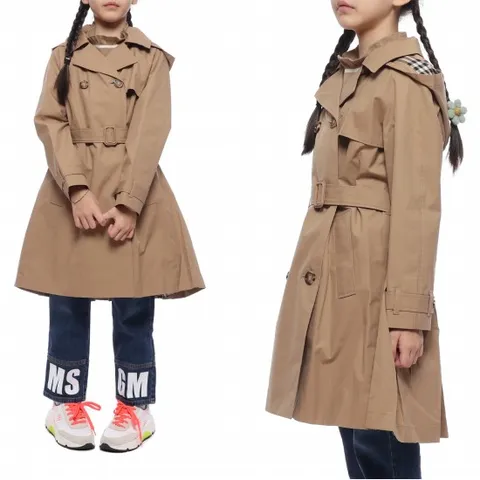 22FW 디태처블 후드 플리츠 트렌치코트 8053878_ARCHIVE_BEIGE_22F