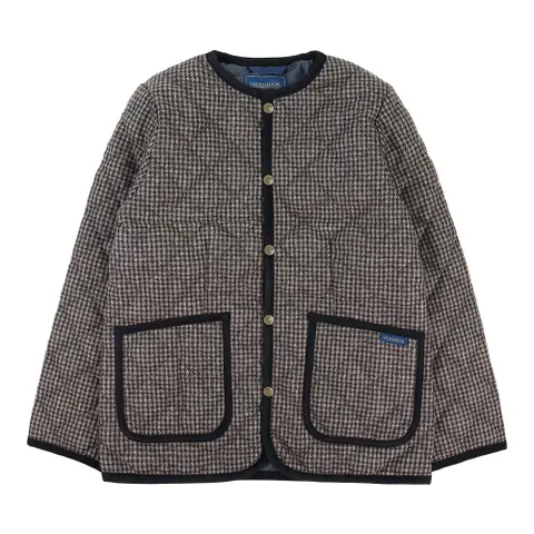 라벤햄 울 체크 퀼팅 자켓