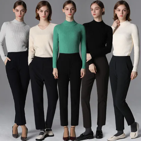 5SET [홈쇼핑방송/(LeOT)] 슬림 하이웨이스트 기모본딩 팬츠 5종세트-사이즈 5599까지