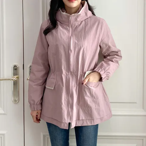 [하프클럽/에이치스타일](WG)SS투배색야상 봄 여성