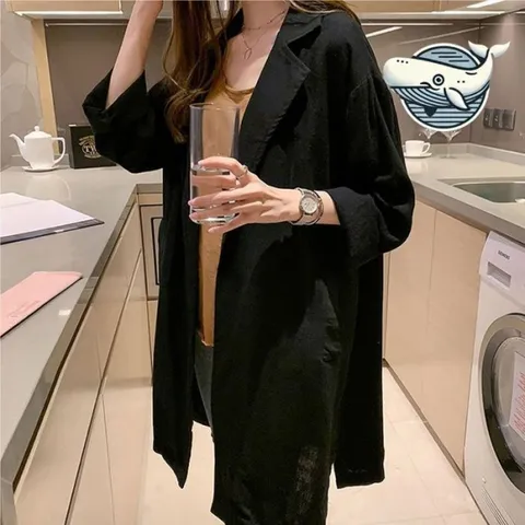 [오노마] ONM 가벼운 여름 간절기 아우터 심플 롱자켓 데일리 (32104255)