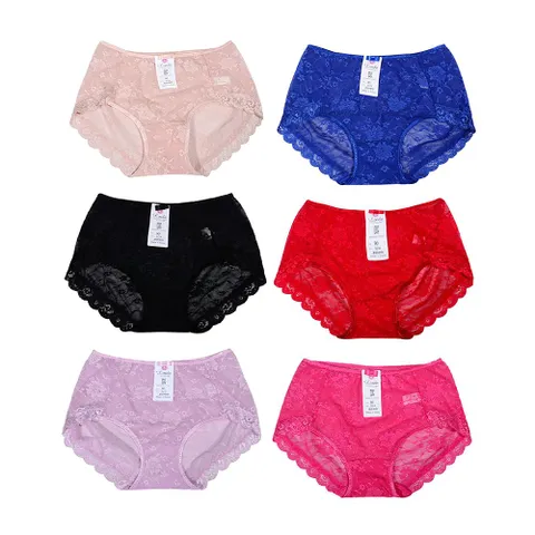예쁜속옷 빅사이즈 엄마팬티 플라워 레이스 팬티 낱장