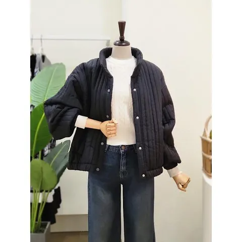 24FW3J9JP5649_세로 퀼팅 누빔 패딩 점퍼