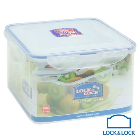 락앤락 정사각밀폐용기 3700ml(트레이형) 락앤락밀폐용기 과일통 밀폐통 찬통