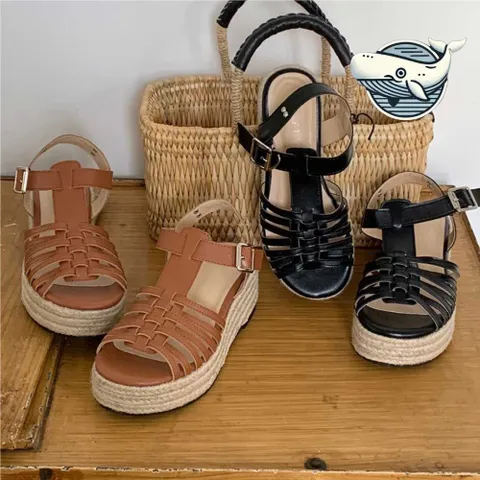 여름 스트랩 웨지힐샌들 발목 조절 편한 샌들 웨지샌들 웨지힐 웨지힐샌들 여성웨지샌들