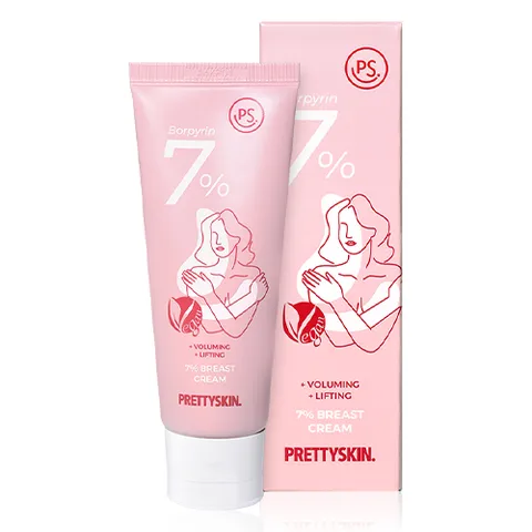 [비건인증] 프리티스킨 보르피린 7퍼센트 가슴크림 50ml 자신감 UP