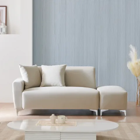 코코 아쿠아텍스 패브릭 2인 소파＋스툴 DF925898