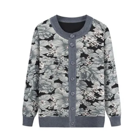 [라일리여성의류] Rly 가디건 레트로 꽃무늬 어머님 니트 소프트 할머니 (42562998)