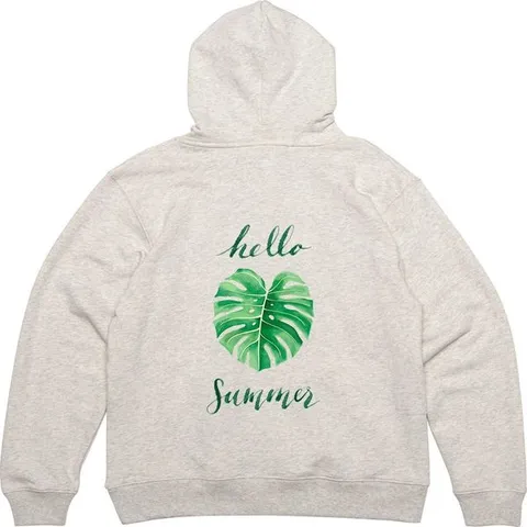 [하프클럽]  후드집업 뒷면 열대식물 휴양 여름 휴가 그림 프린팅