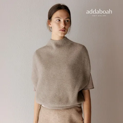 애드아보아 25FW 라쿤울 블렌디드 투웨이 하이넥 베스트