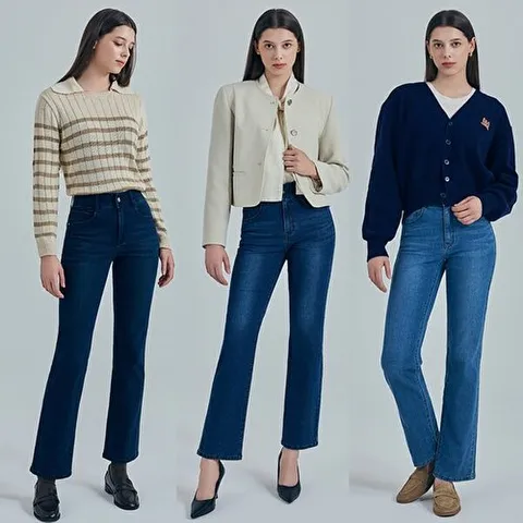 [하프클럽] 24FW 여성 가을 라이크라 스트레이트 데님 3종