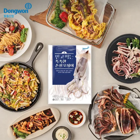 동원 믿고먹는 촉촉 손질 통오징어 5팩/총10마리 / 특대사이즈