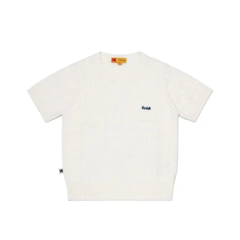 케이블 반팔 니트 우먼 IVORY