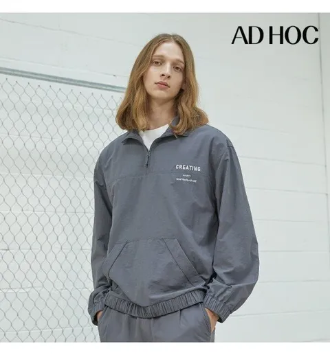 남성 디테일 반집업 우븐 탑(HZ8LT03)