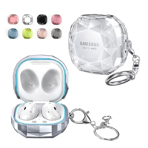 포유 투명 크리스탈 단단한 갤럭시 버즈2 프로 라이브용 케이스