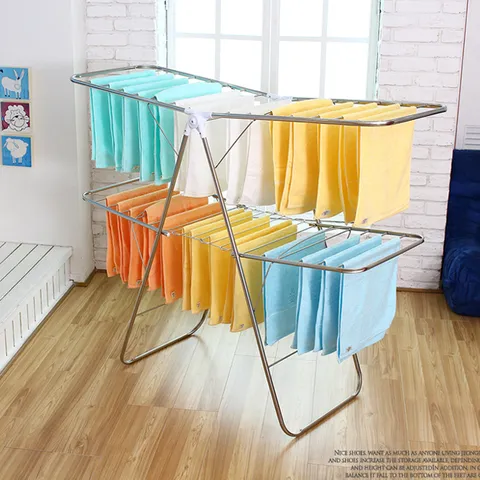 마켓 스마트홈 Y건조대 2단 빨래 건조대 이불건조대