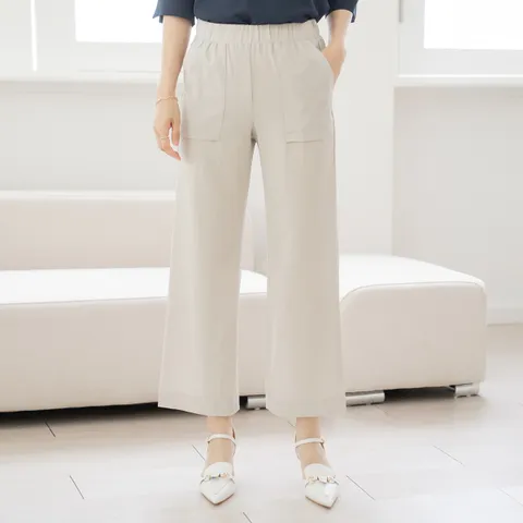 엄마옷  데이쿨링와이드팬츠 인견 밴딩-RPN2506058-