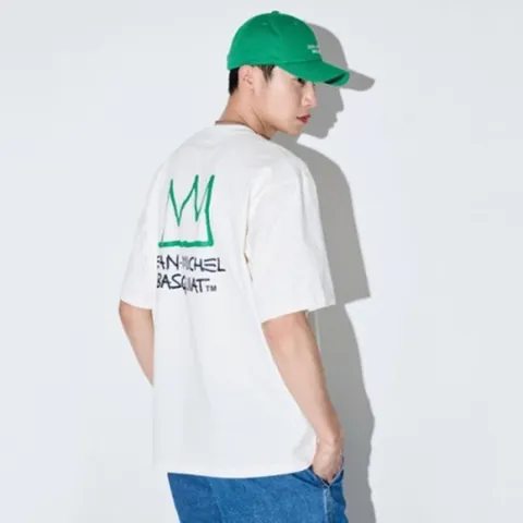 [롯데백화점][클라이드]남녀공용 바스키아 와펜 반팔 티셔츠 FOBTS282