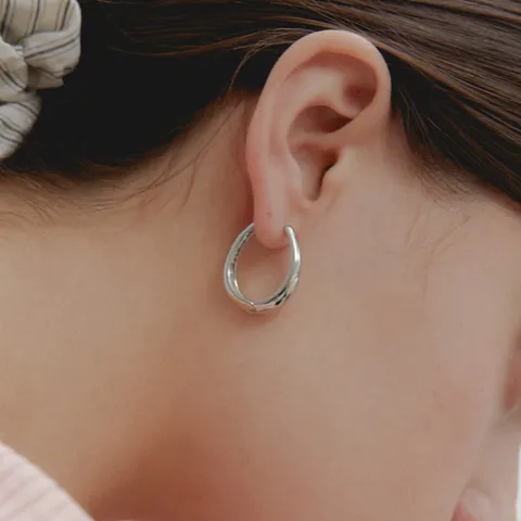 [트와이스 정연,김성령,우주소녀 여름,손예진 착용]Bold Round Drop Earring