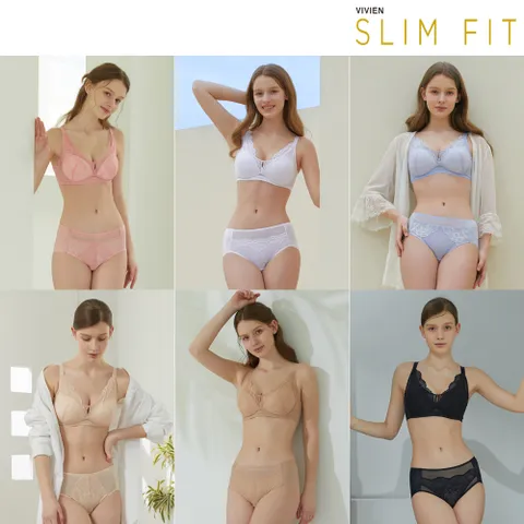 슬림핏 커버업 V핏 노와이어 브라팬티세트 12종