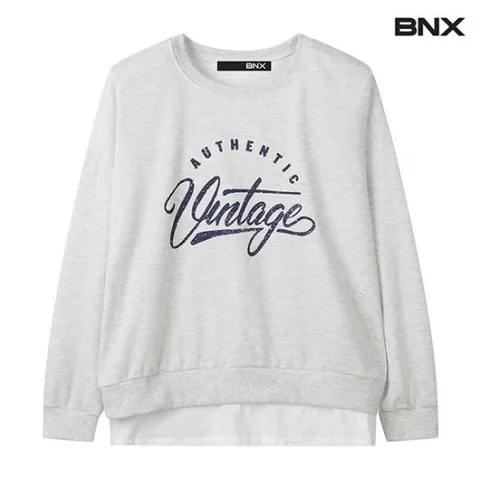 정상가:59,000 | 빈티지 레이어드 오버핏 맨투맨 티셔츠 (BV3TS043L0)