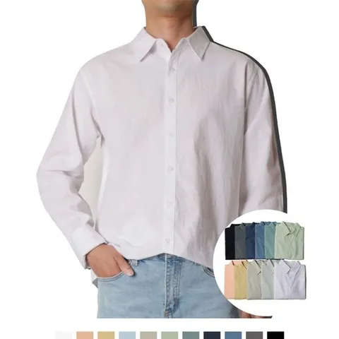 [하프클럽]  코튼린넨 베이직셔츠 빅사이즈 11color