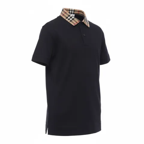 25SS 체크 카라 폴로 반팔티셔츠 (8105570 BLACK 25S)