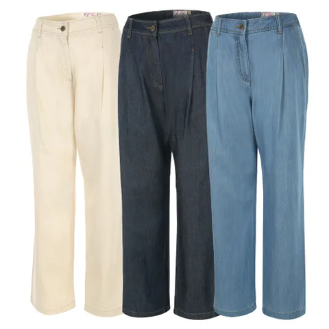 여성 데님 와이드 팬츠 3종택1