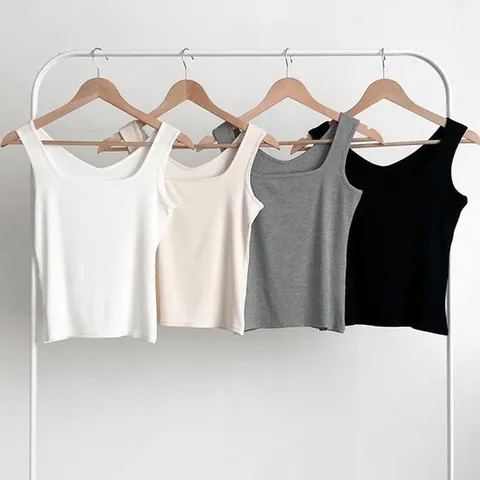 [오노마] ONM 여성 슬림핏 크롭 리버서블 나시티 4종 이너 나시탑 (36154014)