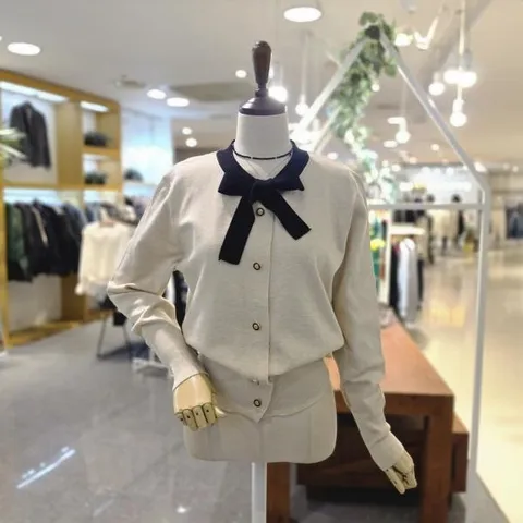 M26S2C136_리본배색 가디건