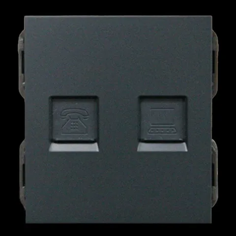 전화통신 조합 유럽형(DB) 8P(CAT5용)+8P(CAT6용)(블랙 A77-E0102) 자재