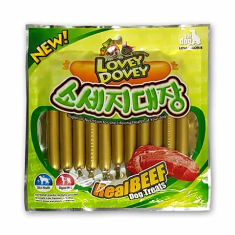애견간식 러비더비 소세지대장 소고기 1팩 11p