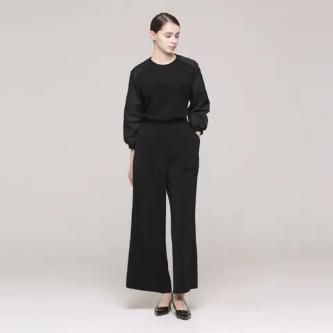 [롯데백화점][손정완]데일리룩 Wonder자수 배색 티셔츠 ZDR53100