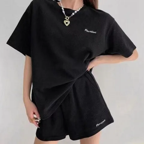 루즈핏 여성 와플 반팔 티 라운드 여성 반팔 티셔츠 여성와플반팔티 여성와플반바지
