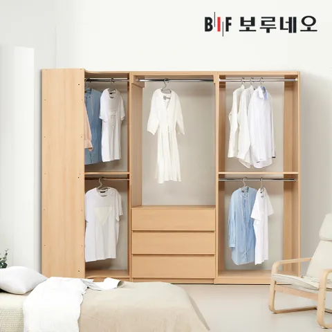 [착불]보루네오 리타 시스템행거 드레스룸 2400 M세트