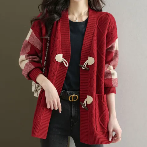 리버 떡볶이 버튼 가디건_RC4GD016