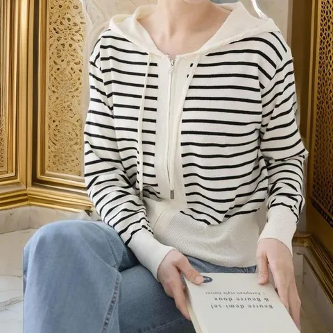 [하프클럽] 여자 봄아우터 비스코스 후디 점퍼