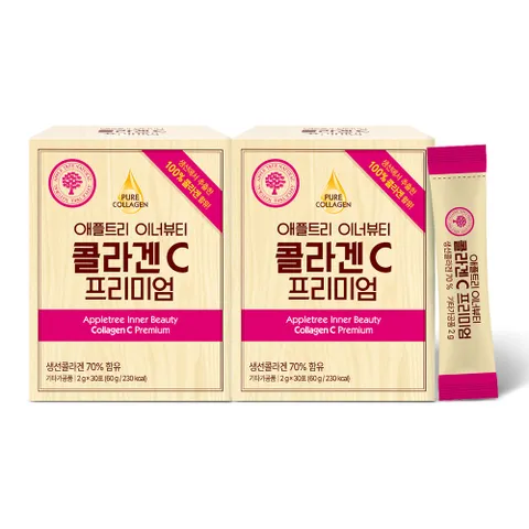 이너뷰티 콜라겐C 프리미엄 저분자 피쉬 콜라겐 펩타이드 콜라겐분말 2박스