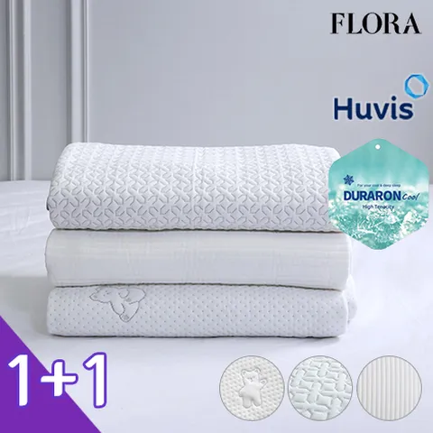 [1+1] 누적 판매 4만장 돌파! 100% 듀라론 -6도▼ 고중량 고밀도 고정밴딩 냉감 침대패드 (M/L/SS/Q/K)